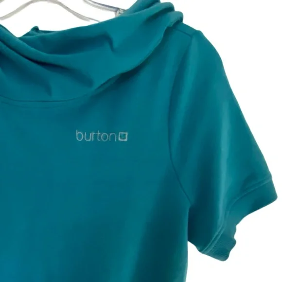 Burton Womens Short Sleeve Hooded Athleisure Hooded Sweatshirt - Sz-L - Picture 2 of 15